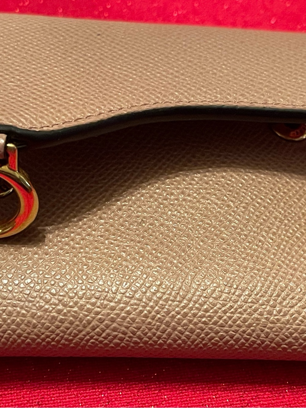 Dior Mini Saddle Wallet in Dusty Rose with Gold Hardware - Picture 6 of 10